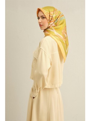 Armine Klasik Desenli Saf İpek Sura Eşarp 9315D 57