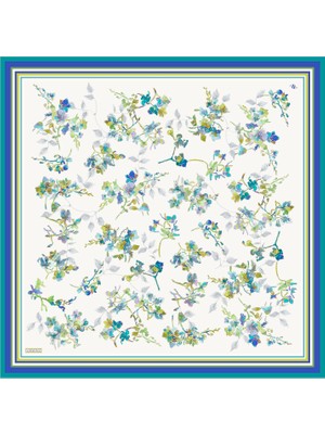 Armine Klasik Desenli Saf İpek Twill Eşarp 9321 02