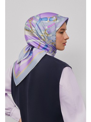 Armine Klasik Desenli Saf İpek Sura Eşarp 9315D 81