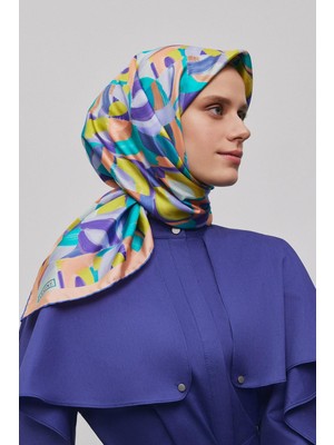 Armine Geometrik Desenli Saf İpek Sura Eşarp 9329D 05