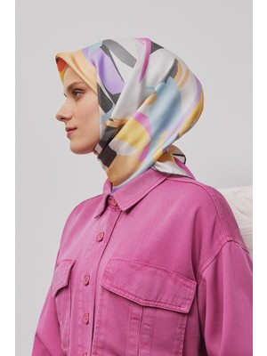 Armine Klasik Desenli Saf İpek Sura Eşarp 9333 84
