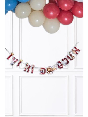Pekshop Sirk Iyi Ki Doğdun Banner Sirk Tema Doğum Günü Duvar Süsü