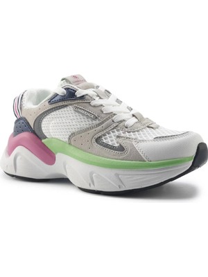 Lumberjack Leaf Kadin Ayakkabi - Beyaz Laci Pembe