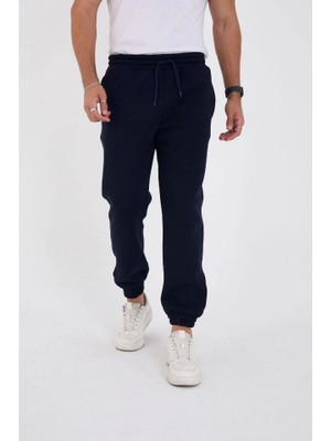 Veraura Lifestyle Unisex Kışlık Üç Iplik Lastikli Eşofman Pantolon - Lacivert