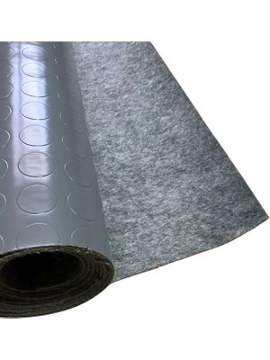 ÜN.K Para Desenli Muşamba 1 x 5 Metre Gri Keçeli Paralı Muşamba Zemin Oto Taban Döşemesi