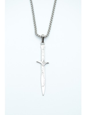 The Legend Of Zelda Kılıç Gümüş Kaplama Örme Zincir Kolye