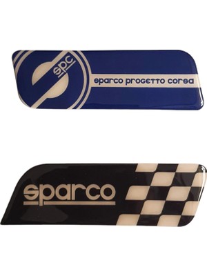 Sparco 2 Adet Sparco Damla Amblem Kendinden Yapışkanlı 11,5x3,6cm 0557