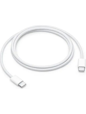 APPLE 60W USB-C Şarj Kablosu 1M Beyaz Hızlı Şarj Destekli Type-C Bağlantı Tipi ile Uyumludur