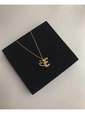 Has Altın Kaplama Melek Kanadı Harf 925K Kolye