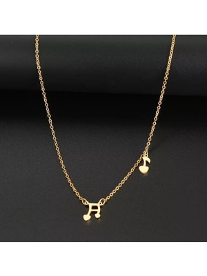 Has Altın Kaplama Müzik Notası 925K Kolye