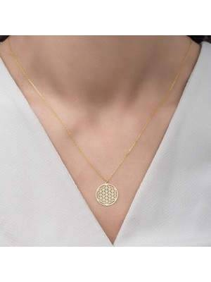 Has Altın Kaplama Yaşam Çiçeği 925K Kolye