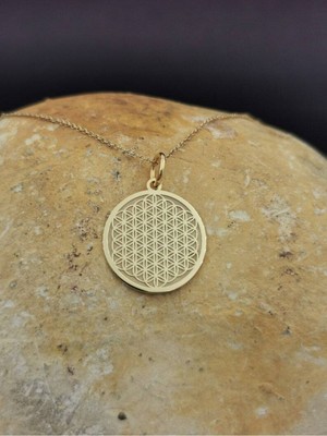 Has Altın Kaplama Yaşam Çiçeği 925K Kolye