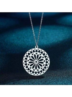 925K Kolye Mandala Çiçek