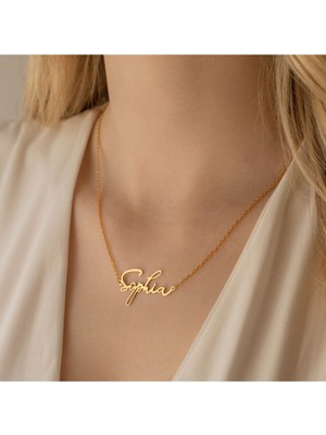 925 Ayar Gümüş Isim Kolye