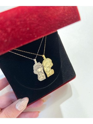 925 Ayar Gümüş Çift Cedric Chen Sevgili Kolye