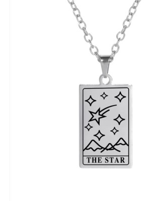 925 Ayar Gümüş Minimal Tarot The Star Kolye