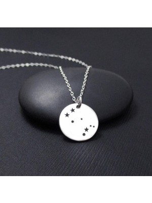 Yengeç Burcu Takım Yıldızı 925 Ayar Gümüş Kolye