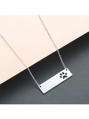 925 Ayar Gümüş Pati Plaka Kolye