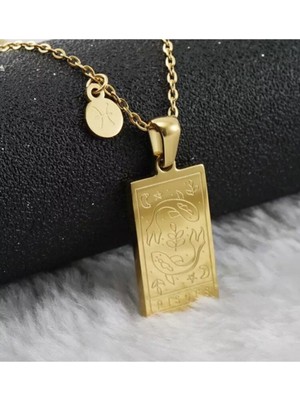 925 Ayar Gümüş Balık Burcu Tarot Kolye