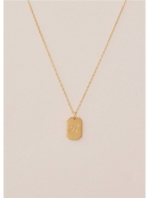 925 Ayar Gümüş Künye Harf Kolye