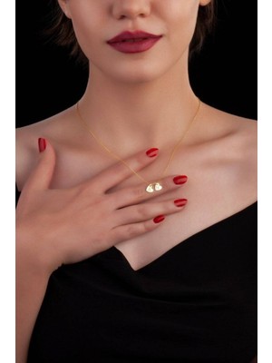 925 Ayar Gümüş Kalp Harf Kolye