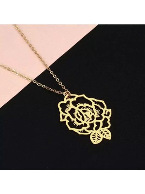 Has Altın Kaplama Şakayık 925K Kolye