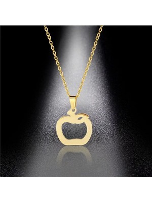 Has Altın Kaplama Elma 925K Kolye