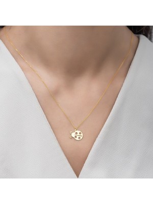 Has Altın Kaplama Uğur Böceği 925K Kolye