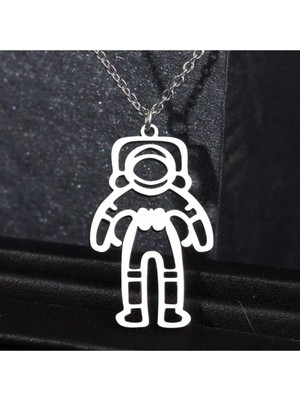 925 Ayar Gümüş Astronot Kolye
