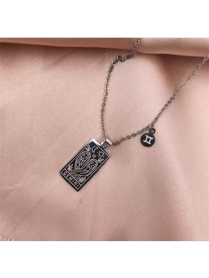 925 Ayar Gümüş Ikizler Burcu Tarot Kolye