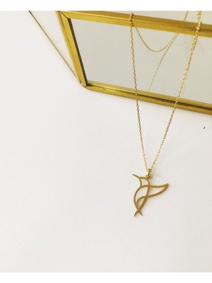 925 Ayar Gümüş Sinek Kuşu Kolye