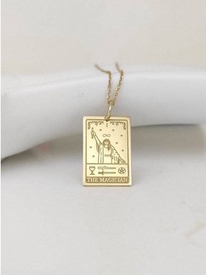 Has Altın Kaplama The Magician Tarot 925K Kolye