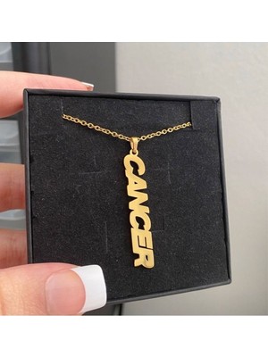 Has Altın Kaplama Yengeç Burcu 925K Kolye