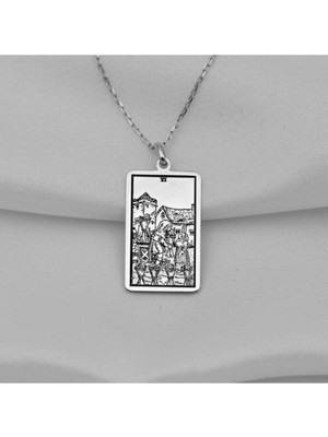925 Ayar Gümüş Six Of Cups Tarot Kolye