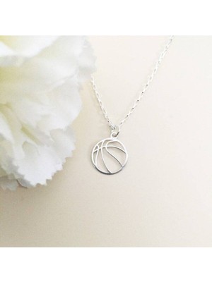 925 Ayar Gümüş Basketbol Kolye