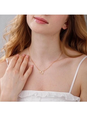 925 Ayar Gümüş Tasarım Harf Kolye