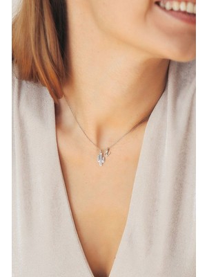 925 Ayar Gümüş Kaktüs Harf Kolye