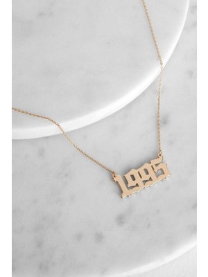 Has Altın Kaplama Yıl 925K Kolye