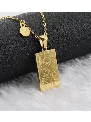 925 Ayar Gümüş Boğa Burcu Tarot Kolye