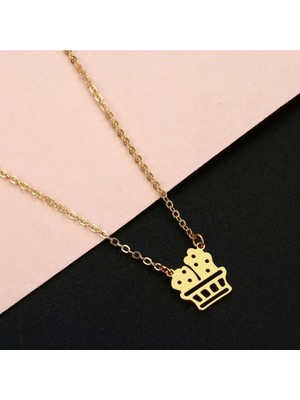 Has Altın Kaplama Kaktüs 925K Kolye