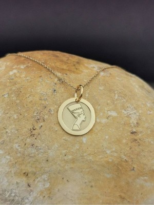 Has Altın Kaplama Nefertiti 925K Kolye