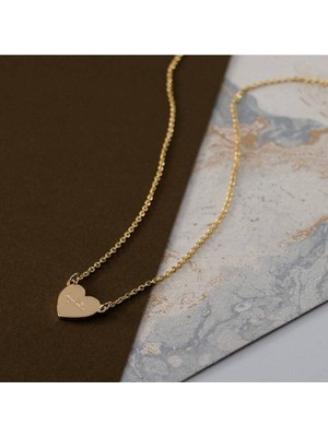 Has Altın Kaplama Kalp Arapça Isim 925K Kolye