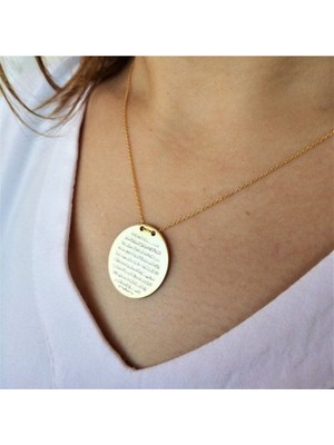 Has Altın Kaplama Ayetel Kürsi 925K Kolye