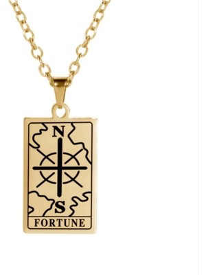 Has Altın Kaplama Fortune Tarot 925K Kolye