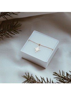 925 Ayar Gümüş Kuzey Yıldızı Kolye