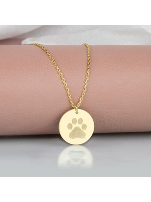 Has Altın Kaplama Pati 925K Kolye