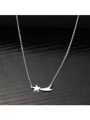 925 Ayar Gümüş Kayan Yıldız Kolye