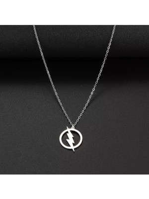 925 Ayar Gümüş Halka Yıldırım Kolye