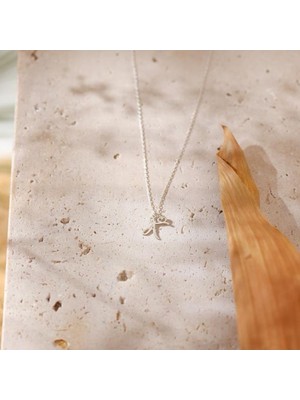 925 Ayar Gümüş Harf Kalp Kolye