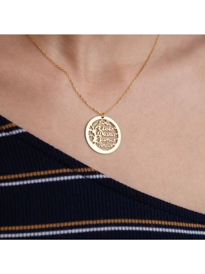 925 Ayar Gümüş Hayat Ağacı Isim Kolye